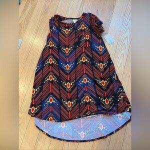NWT NEW LuLaRoe Womens Dress Carly Large Abstract Geometric Pocket LULA ROE C9